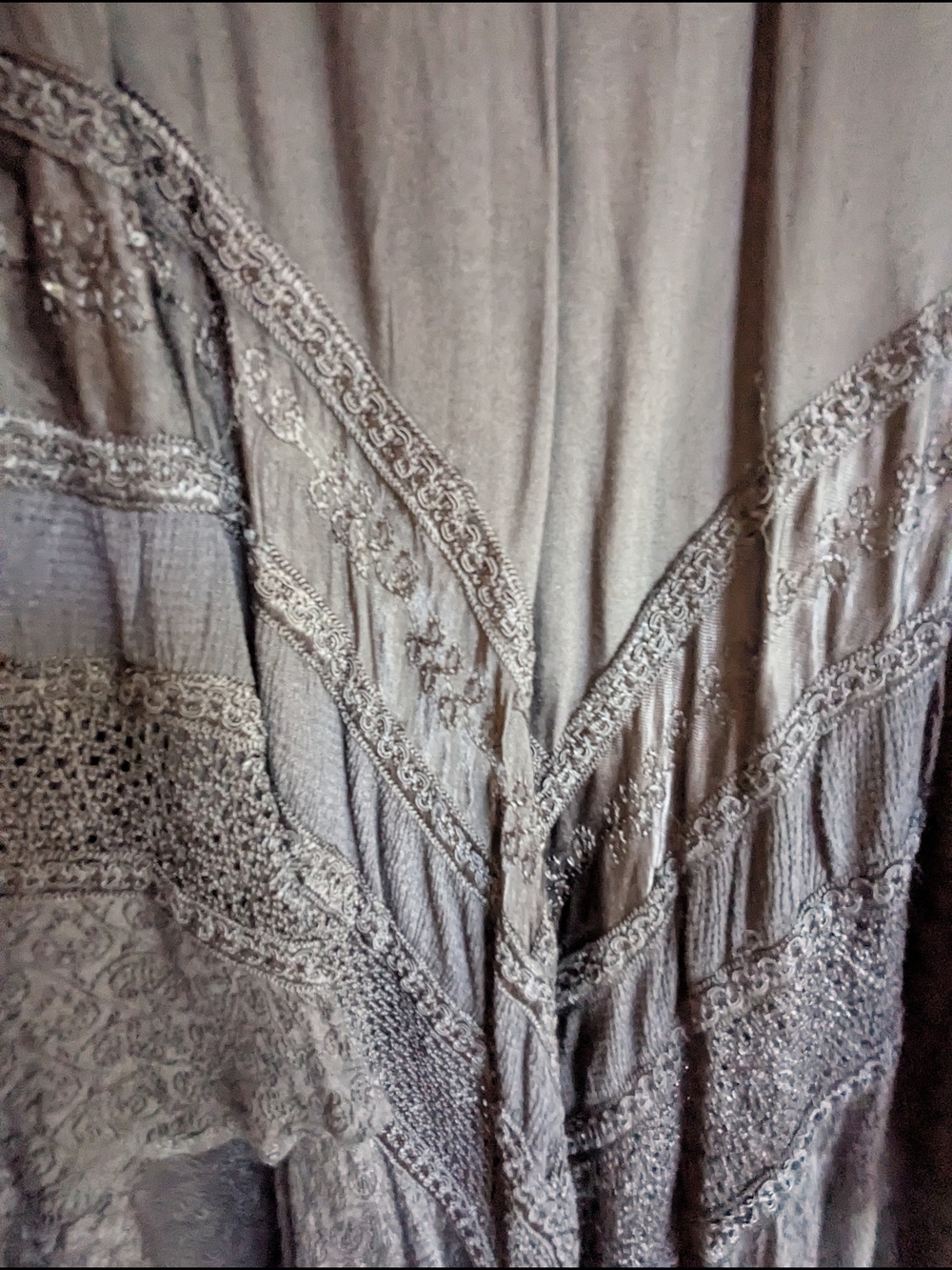 Bohemian Black Maxi Skirt with Embroidered Details - Picture 4 of 4